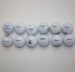 Lot of 12 Miscellaneous Signed Golf Balls JSA COA