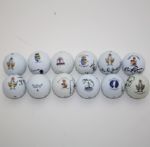 Lot of 12 British Open Winners Signed Golf Balls JSA COA