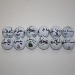 Lot of 12 PGA Winners Signed Golf Balls JSA COA