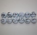 Lot of 12 Amateur Champions Signed Golf Balls JSA COA