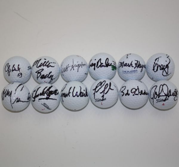 Lot of 12 Miscellaneous Signed Golf Balls JSA COA