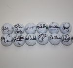 Lot of 12 Miscellaneous Signed Golf Balls JSA COA