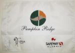 Lot of 3 Souvenir Golf Pin Flags: Safeway Classic, Wachovia Championship, and US Senior Open
