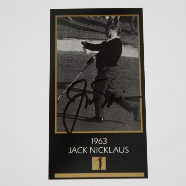 Jack Nicklaus Signed GSV Card - 1963 JSA COA