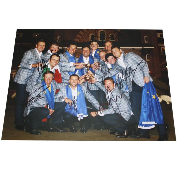2012 European Ryder Cup Team Signed 11x14 Photo JSA COA