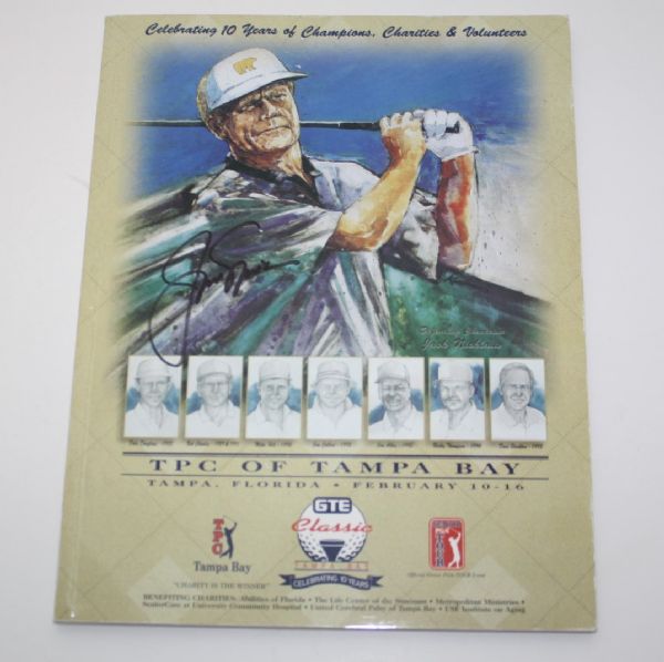 Jack Nicklaus Signed TPC of Tampa Bay GTE Classic Program JSA COA