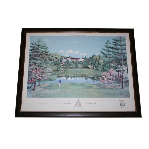 Robert Trent Jones Signed Congressional 18th Hole Circa 1970 #ed Bill Waugh Lithograph 105/850
