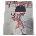 Ben Hogan Signed 8x10 Color Photo - with Golf Bag JSA COA