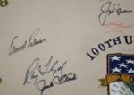 Multi-Signed 2000 U.S. Open Cloth Flag - Pebble Beach - 16 Signatures JSA COA