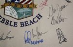 Multi-Signed 2000 U.S. Open Cloth Flag - Pebble Beach - 16 Signatures JSA COA