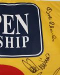 Multi-Signed 2000 The Open Flag - St. Andrews - 9 British Open Winners Signatures JSA COA