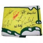 Multi-Signed Undated Masters House Flag - 10 Masters Winners Signatures JSA COA