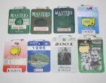 Lot of 8 Masters Series Badges - 1990-2002 - Few Years Excluded