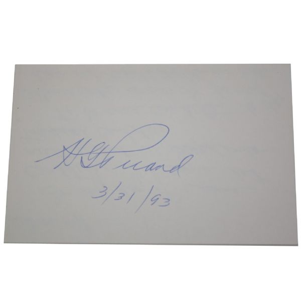 H.G. Picard Signed Card plus Written Note JSA COA