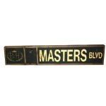 Unique Masters Blvd Wood Street Sign from Bay Hill Golf Course Community