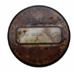 1937 Masters Clubhouse Badge From Bobby Joness neighbor and Best friend