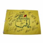 2013 Masters Dinner Champ Flag Signed by 20 Champs - Tiger, Jack, Phil, etc. JSA COA