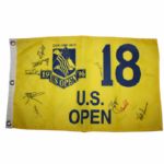 Jack Nicklaus signed Multi-Signed 1996 US Open Screen Flag - Oakland Hills JSA COA