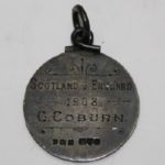 1903 Scotland vs England Contestant Medal - G. Coburn