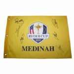 2012 Ryder Cup Flag Signed by 6 European Stars including Rory! JSA COA