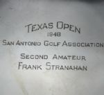 1948 Texas Open Sterling Plate-Frank Stranahan 2nd Amateur