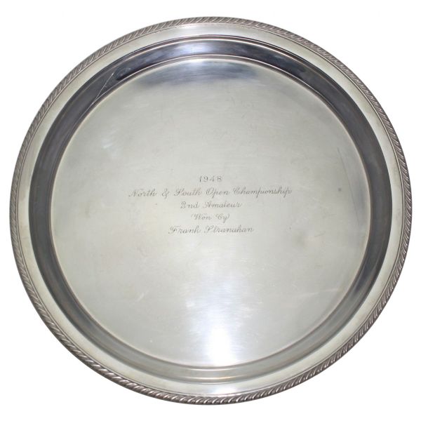 1948 North and South Open Championship-Frank Stranahans Sterling 2nd Amateur Tray