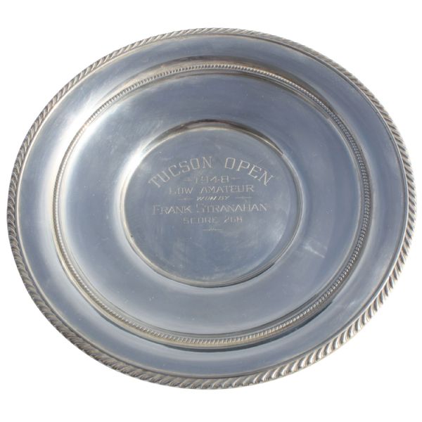 1948 Tucson Open Low Amateur Sterling Plate Won By Frank Stranahan