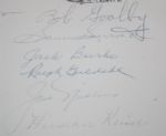 15 Masters Champs Autographs on Original Dugan Cartoon for 1970 Frank Stranahan Day