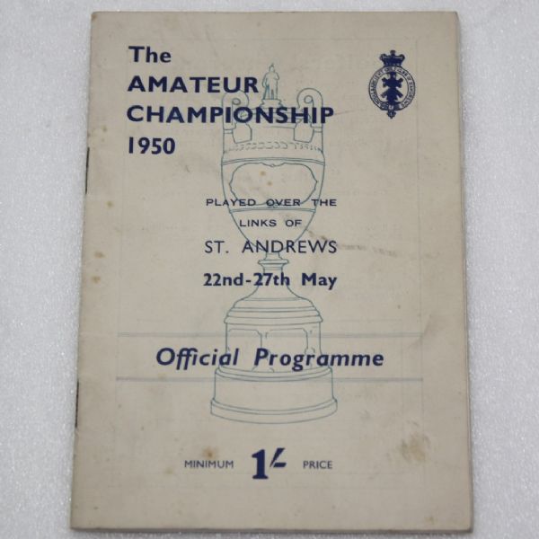 1950 Official Program Of The Amateur Championship - St. Andrews Frank Stranahan victory!