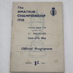 1950 Official Program Of The Amateur Championship - St. Andrews Frank Stranahan victory!