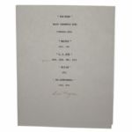 Ben Hogan Signed Major Wins Autograph-With 1942 Open Notation Added-UNIQUE AUTOGRAPH
