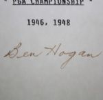 Ben Hogan Signed Major Wins Autograph-With 1942 Open Notation Added-UNIQUE AUTOGRAPH