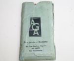 1941 Chicago, Illinois Associated Golfers of America Pass Book-Three Item Lot