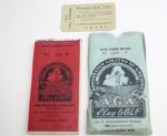1941 Chicago, Illinois Associated Golfers of America Pass Book-Three Item Lot