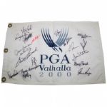PGA Championship Screen Flag  signed by 19 Champions! JSA COA
