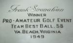 1949 Frank Stranahan's Pro-Amateur Golf Event Best Ball Tray
