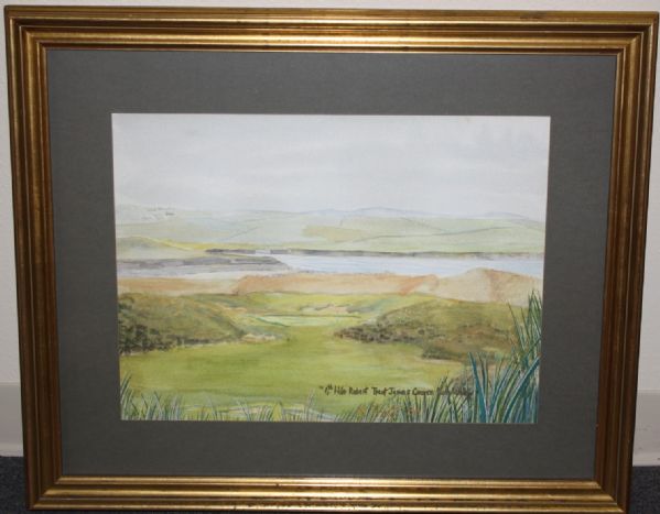 Framed Orig Art 4th Hole Cashen Course@Ballybunion-Trent Jones, Sr Design & Owner