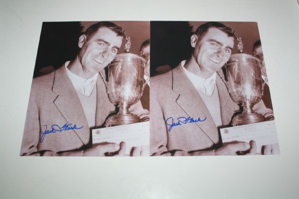 Lot of Two Jack Fleck Signed 8x10 Photos JSA COA