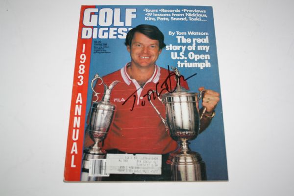 Tom Watson Signed Golf Digest JSA COA