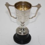 Frank Stranahan's 1948 Brazilian Open 2nd Place Sterling Silver Trophy