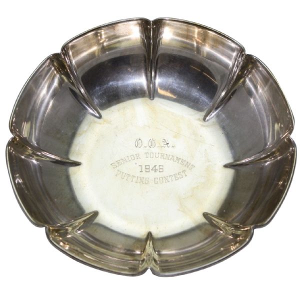 1946 W.G.A. Senior Tournament Putting Contest Sterling Silver Bowl