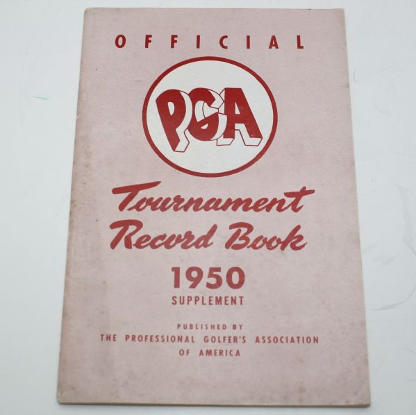 1950 Official PGA Tournament Record Book Supplement-Early Tour Media Guide