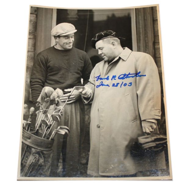 Signed Original (G.M. Cowie) PhotoFrank Stranahan at St. Andrews JSA COA