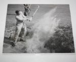 1951 Walker Cup Original Photo of Frank Stranahan Hitting Out of Bunker