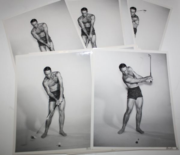 Lot of 18 Original Frank Stranahan 8x10 Photos - Swinging in Shorts