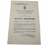 1953 Open Golf Championship Program for Competitors Only - Carnoustie HOGAN win !