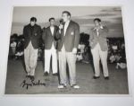 1947 Masters Award Ceremony Photo Signed by Runnerups Byron Nelson F.Stranahan 
