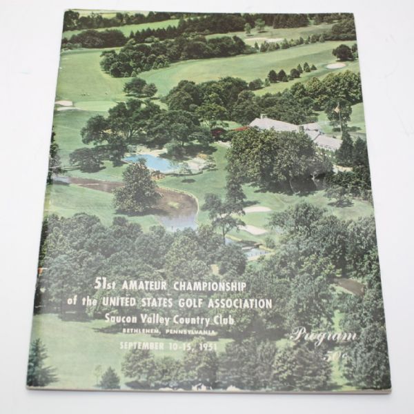 1951 USGA Amateur Championship Program - Saucon Valley C.C.