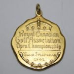1942 Royal Canadian Open-Frank Stranahan's Low Amateur 18k Gold Medal