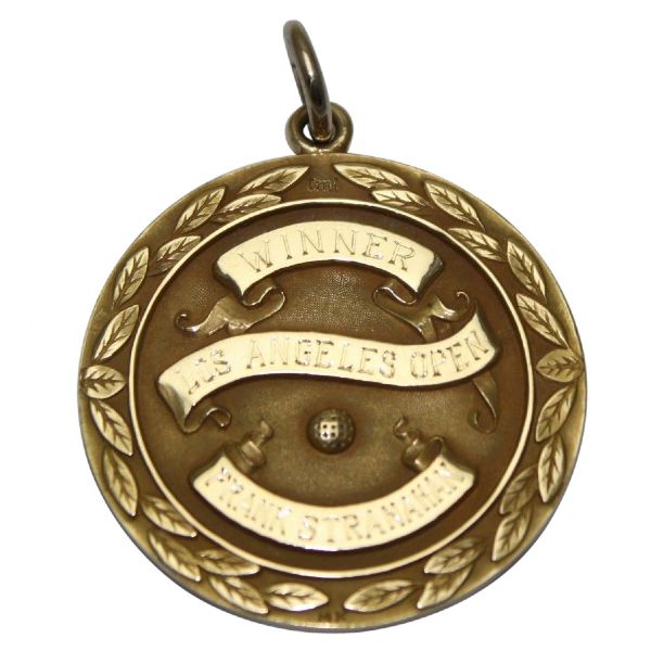 1958 Los Angeles Open Champions 14k Gold Medal - Frank Stranahans Final PGA Win